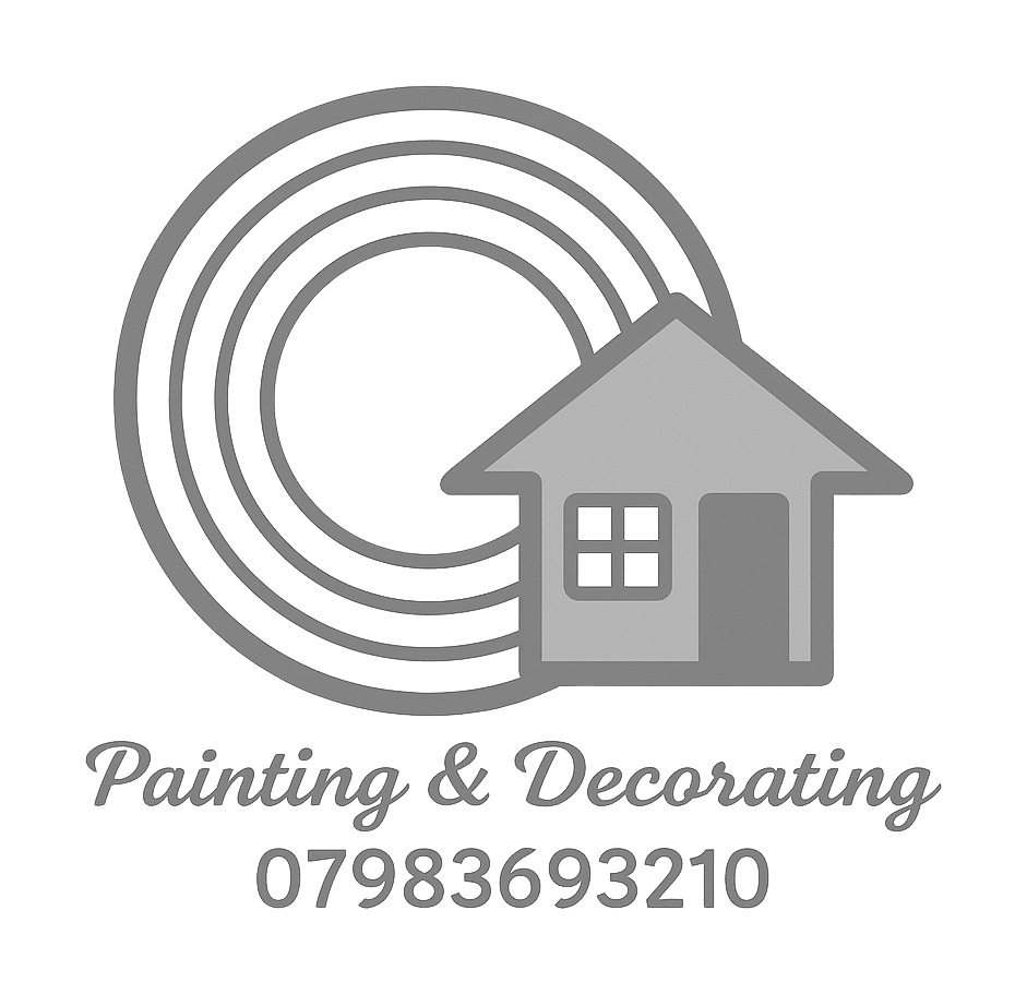 painting & decorating logo upscaled transparent light greyscale